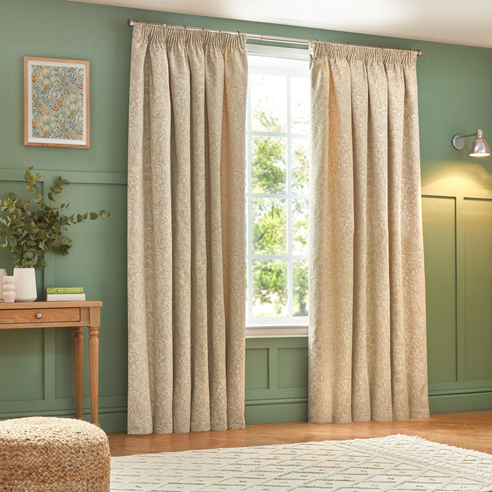Grantley Pencil Pleat, Natural - Ready Made Curtains - Image 3